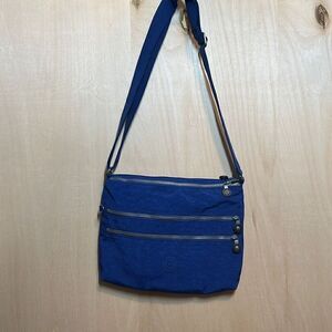 KIPLING ALVAR DARK BLUE NYLON SLIM CROSSBODY-SHOULDER BAG‎